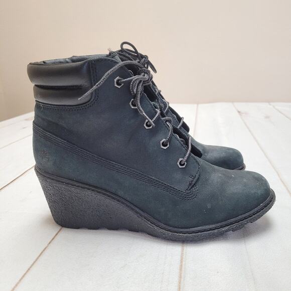 Timberland earthkeepers amston black nubuck wedge wedges boots - Picture 1 of 10